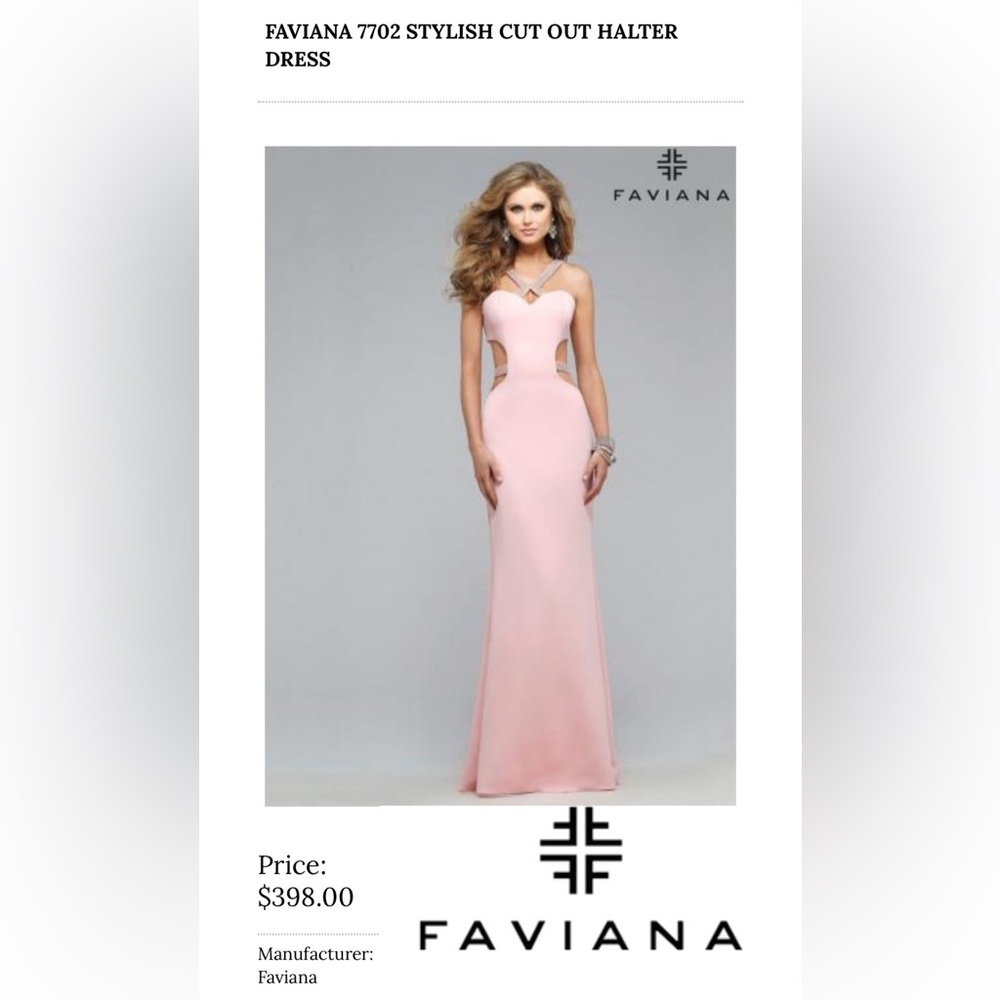 Pink Faviana Prom Dress Size 6